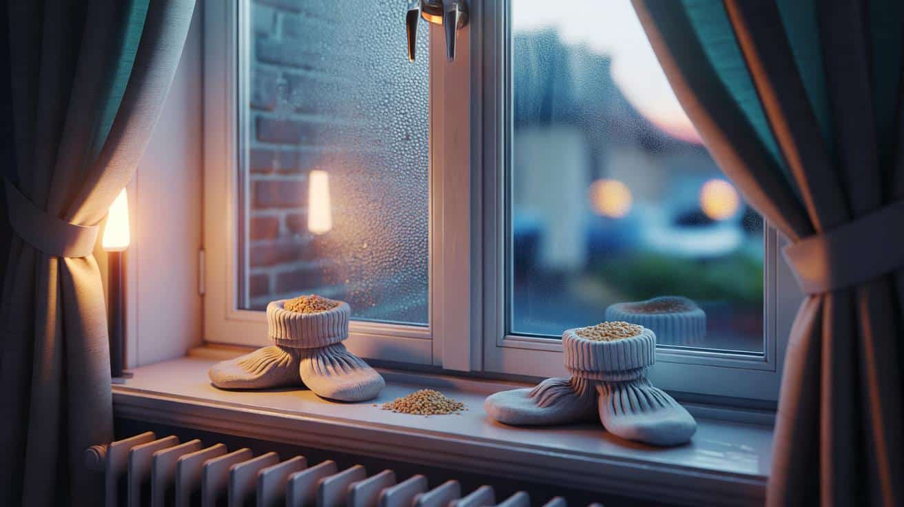 I stopped condensation on my windows at night by placing a cheap item on the windowsill