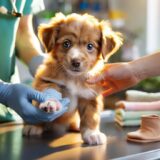 Little Puppy With a Boxing-Glove Paw Makes an Adorable Recovery
